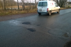 Tien paikkausta Harjavallassa