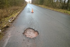 Tien paikkausta Harjavallassa