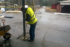 Teollisuuskiinteistön laajennuksen pystytolppien anturoiden paikkaukset Merikarvialla