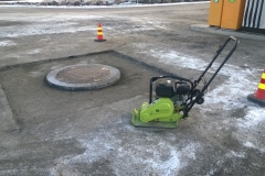 Kaivon korjauksen jälkien paikkaus Jyväskylässä